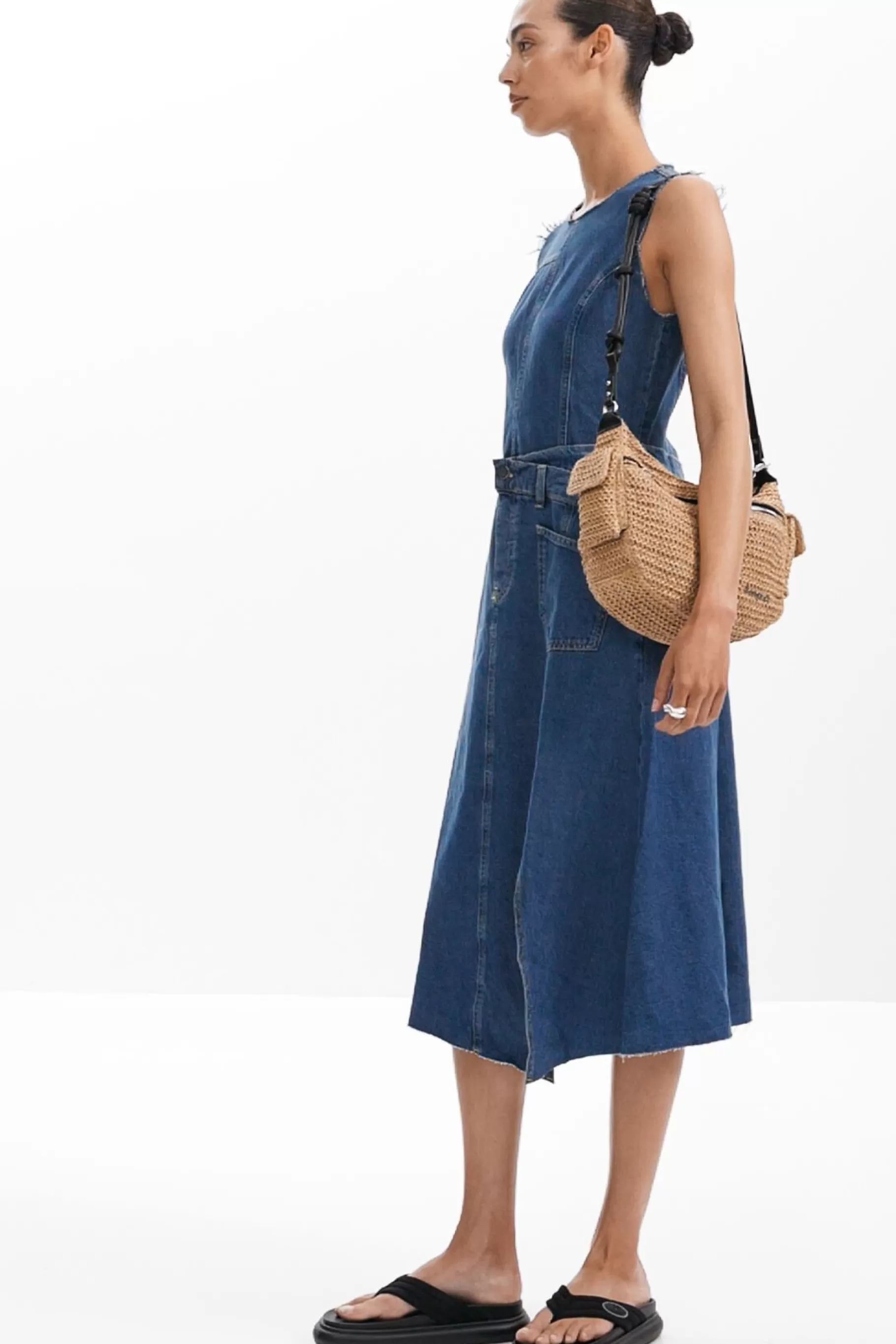Desigual Vestido midi denim*Mujer Vestidos Y Monos