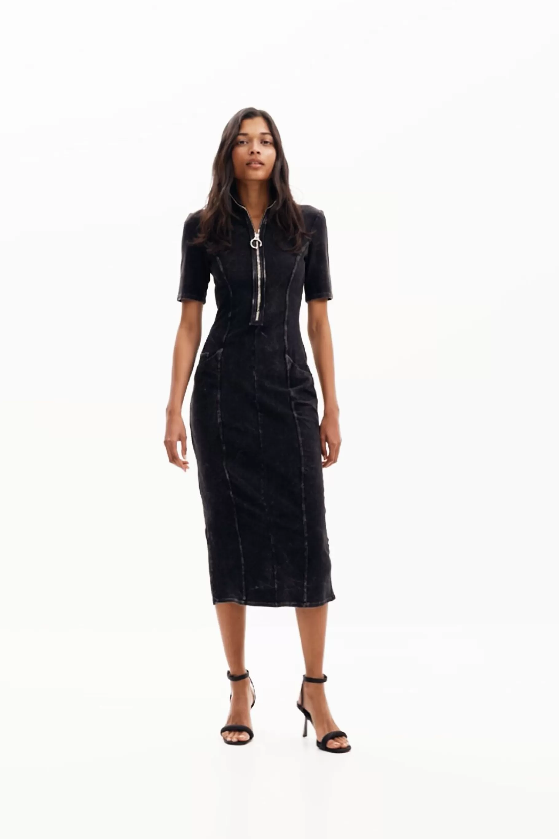 Desigual Vestido midi denim*Mujer Vestidos Y Monos