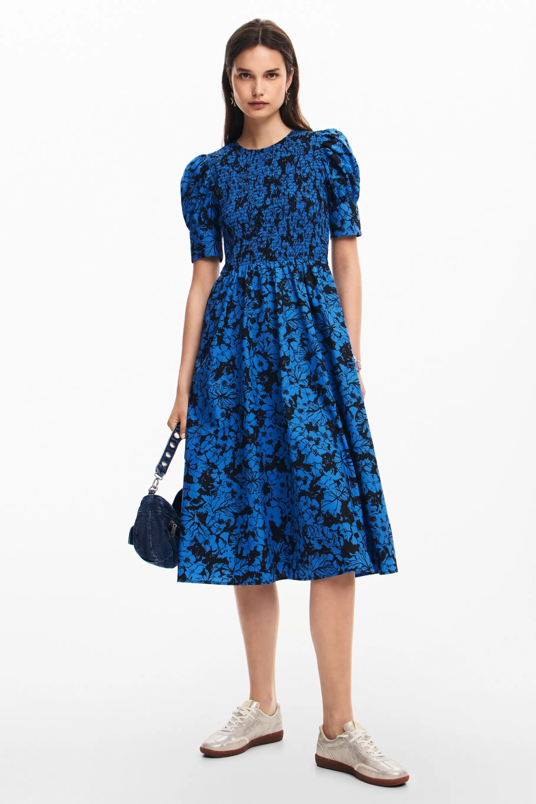Desigual Vestido midi flores*Mujer Vestidos Y Monos
