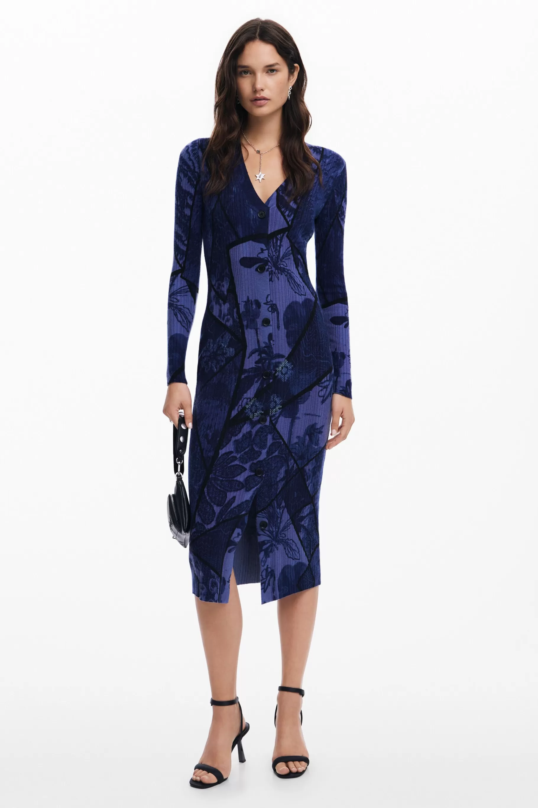 Desigual Vestido midi flores*Mujer Ropa De Punto | Vestidos Y Monos