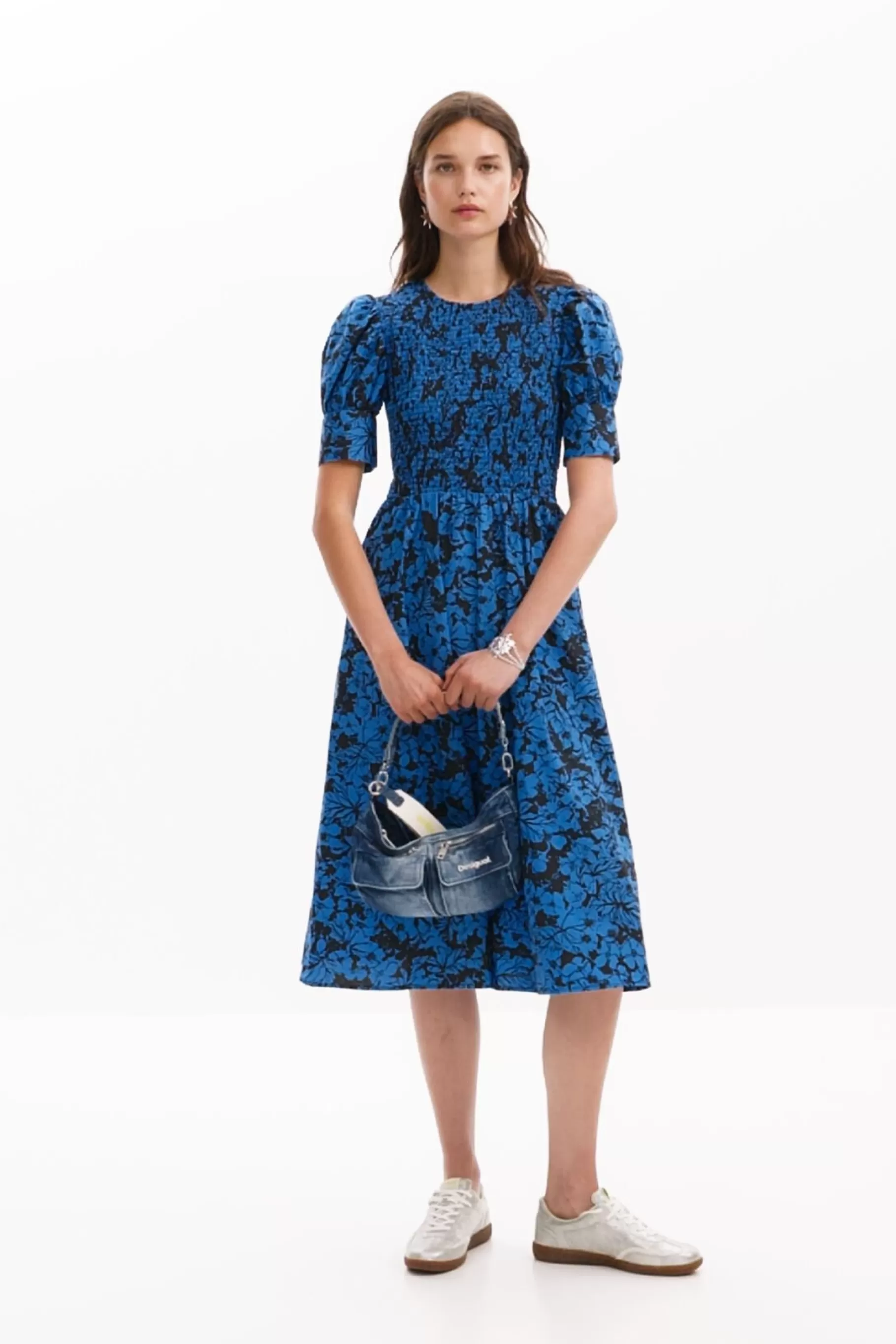Desigual Vestido midi flores*Mujer Vestidos Y Monos