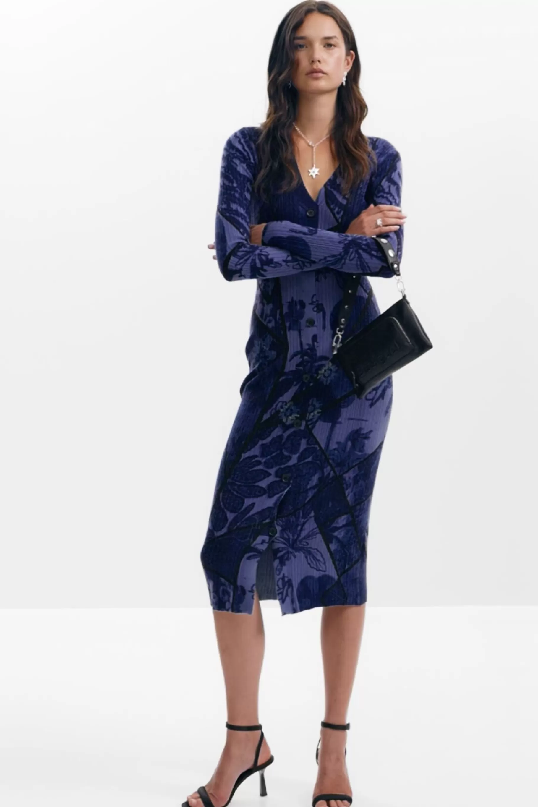 Desigual Vestido midi flores*Mujer Ropa De Punto | Vestidos Y Monos