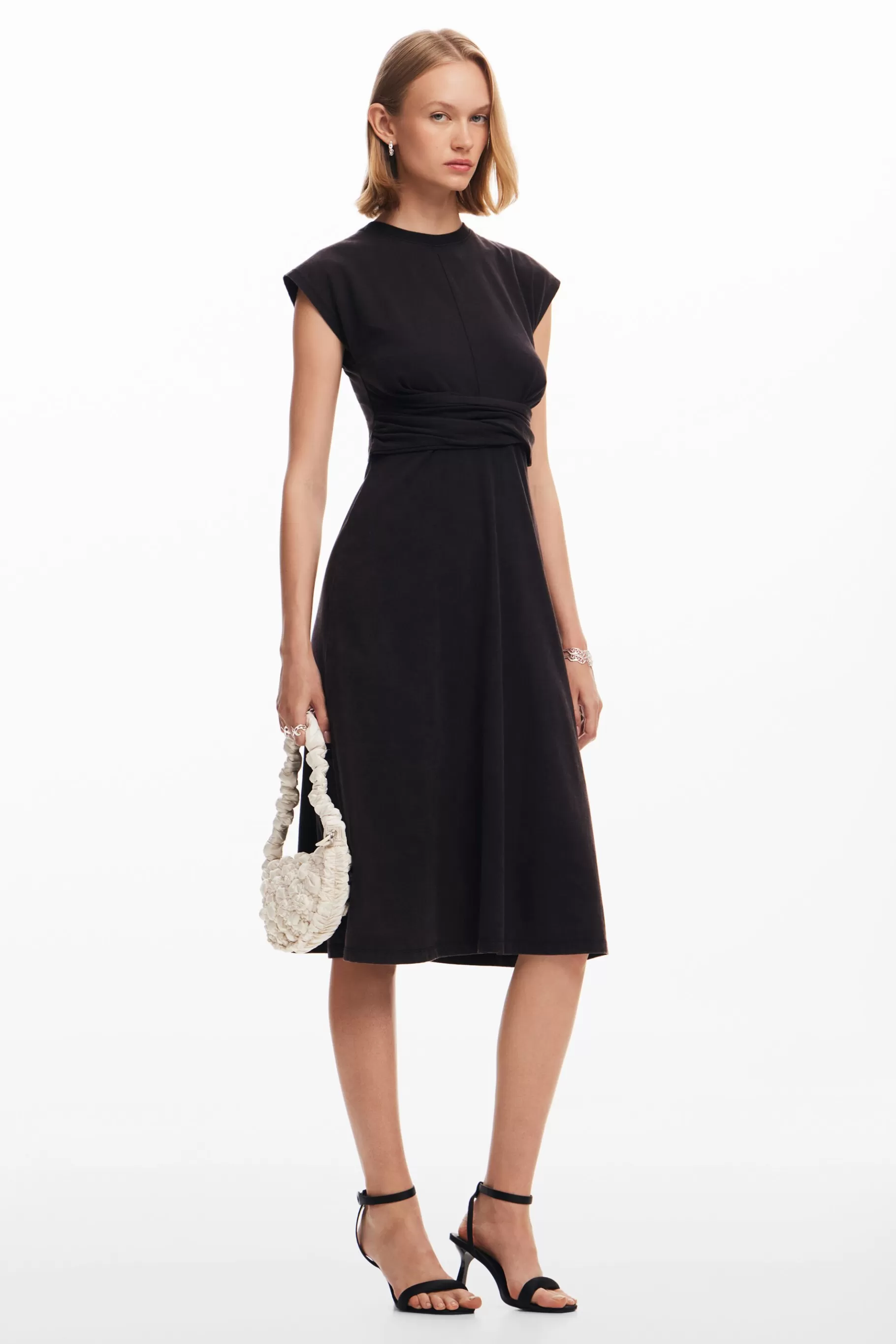 Desigual Vestido midi frunces*Mujer Vestidos Y Monos