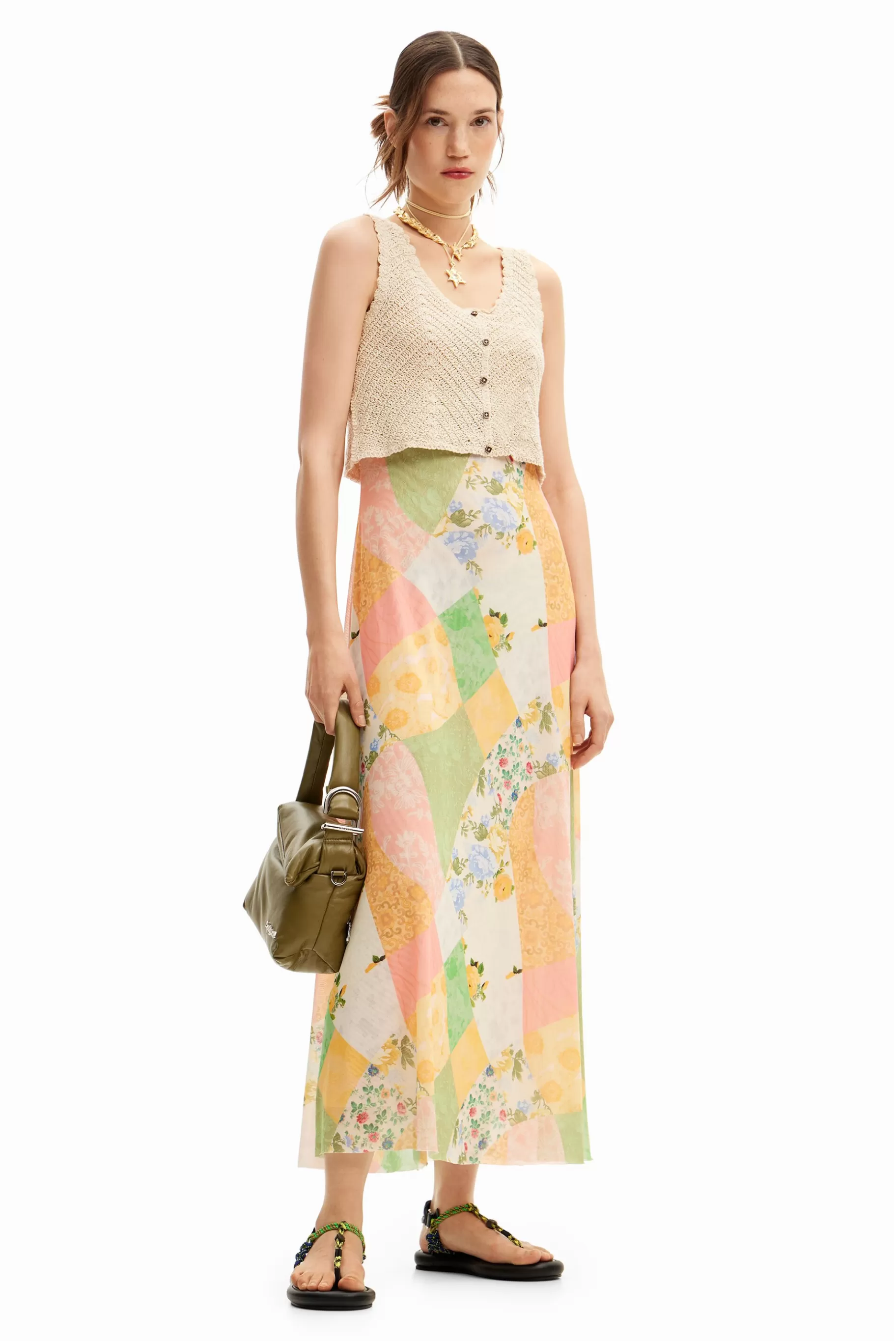 Desigual Vestido midi híbrido*Mujer Vestidos Y Monos