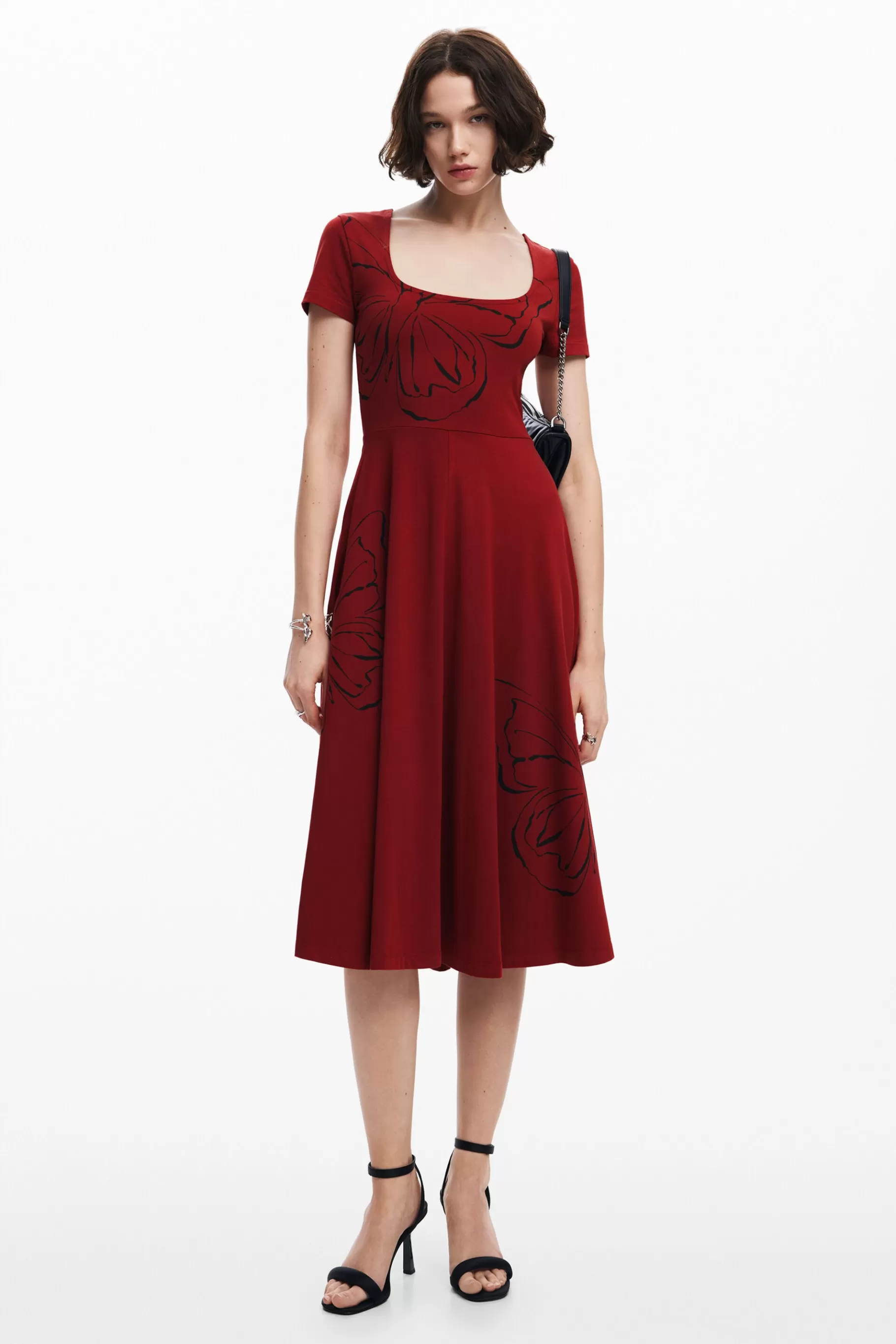 Desigual Vestido midi mariposas*Mujer Vestidos Y Monos