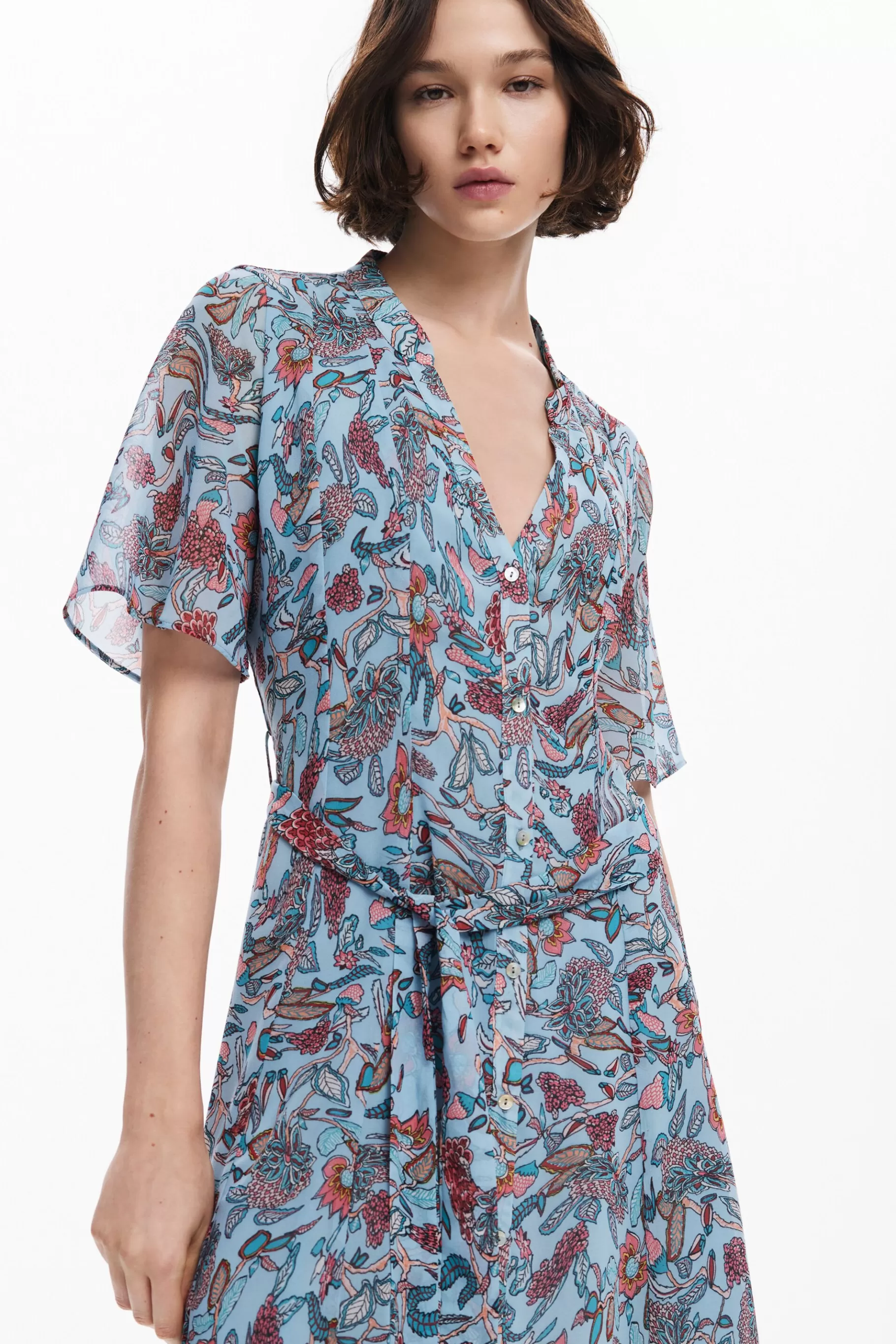 Desigual Vestido midi motivos florales*Mujer Vestidos Y Monos