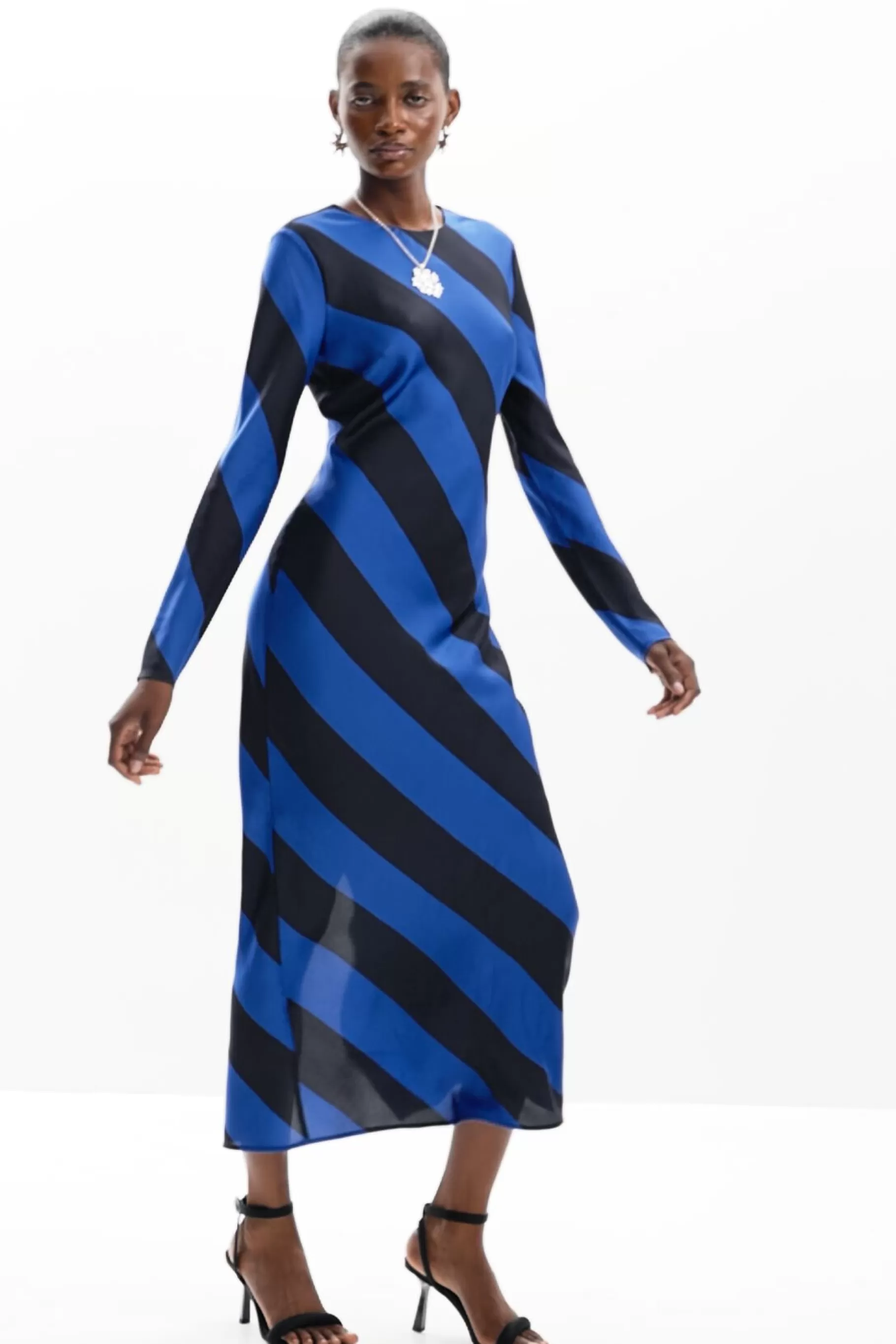 Desigual Vestido midi rayas*Mujer Vestidos Y Monos