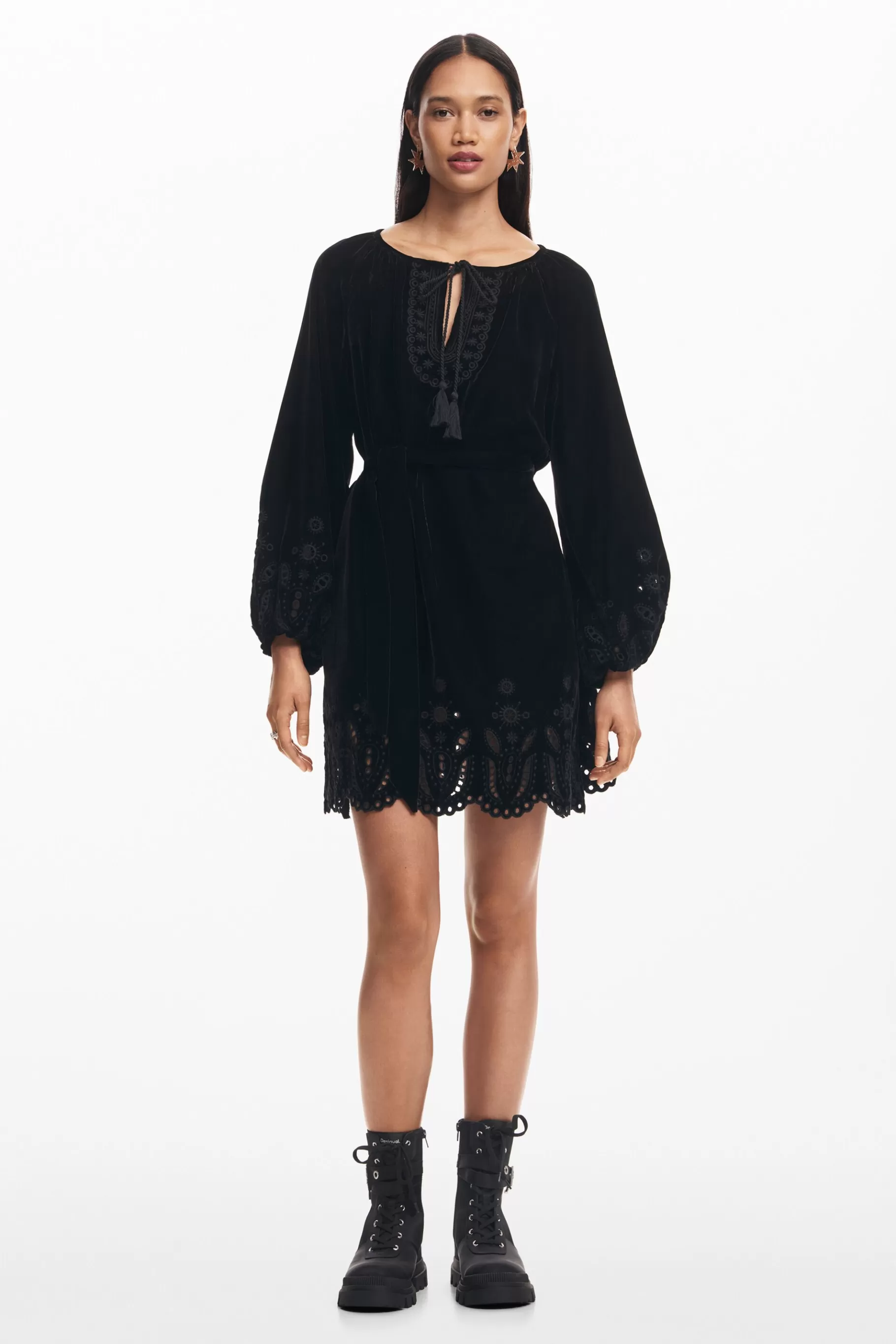 Desigual Vestido mini bordados*Mujer Vestidos Y Monos