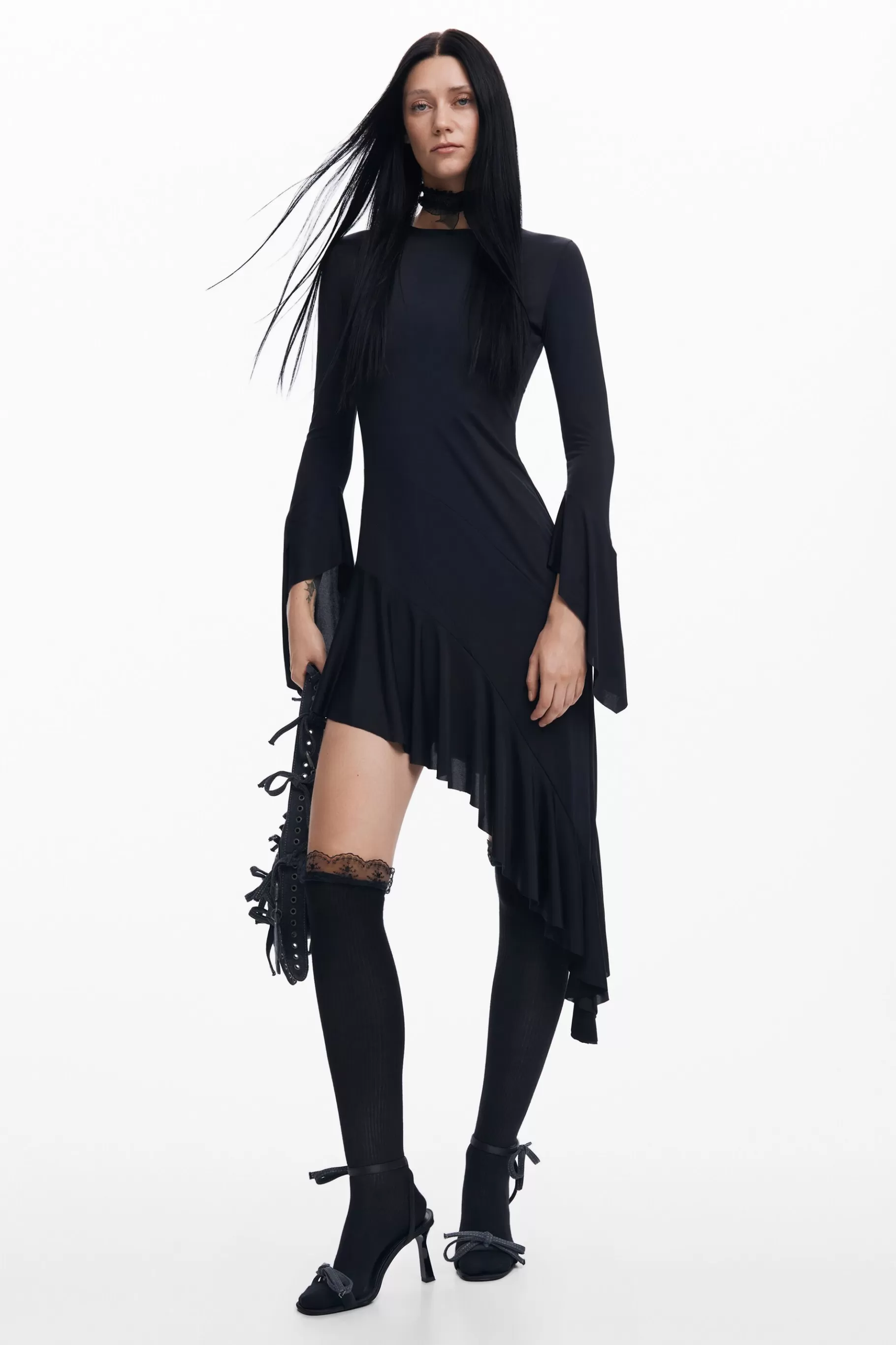 Desigual Vestido negro asimétrico María Escoté*Mujer Vestidos Y Monos