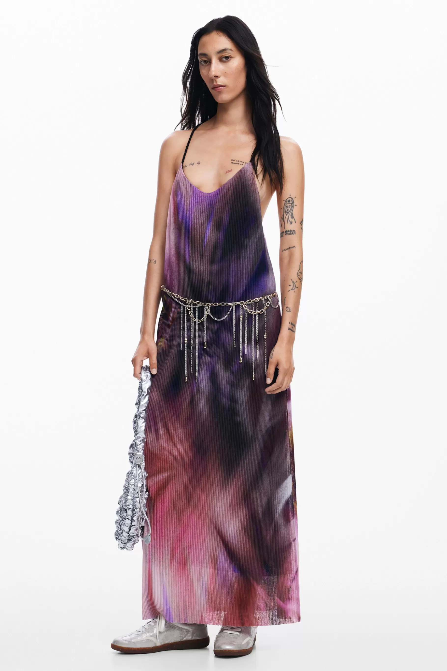 Desigual Vestido plisado estampado floral*Mujer Vestidos Y Monos