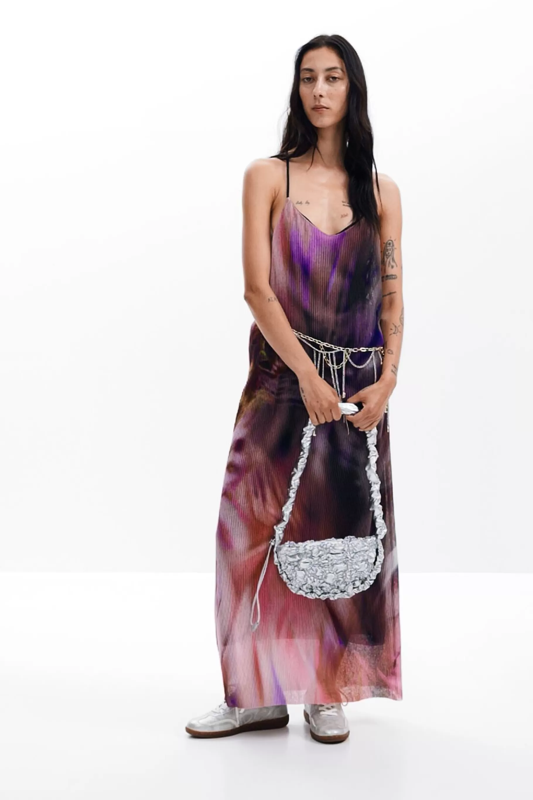 Desigual Vestido plisado estampado floral*Mujer Vestidos Y Monos