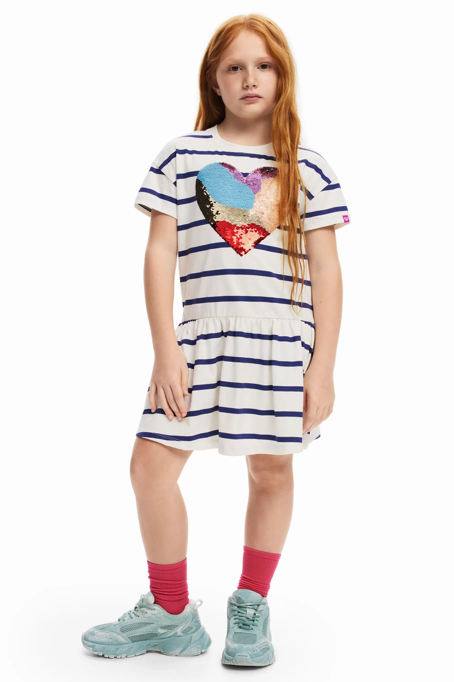 Desigual Vestido rayas corazón* Vestidos