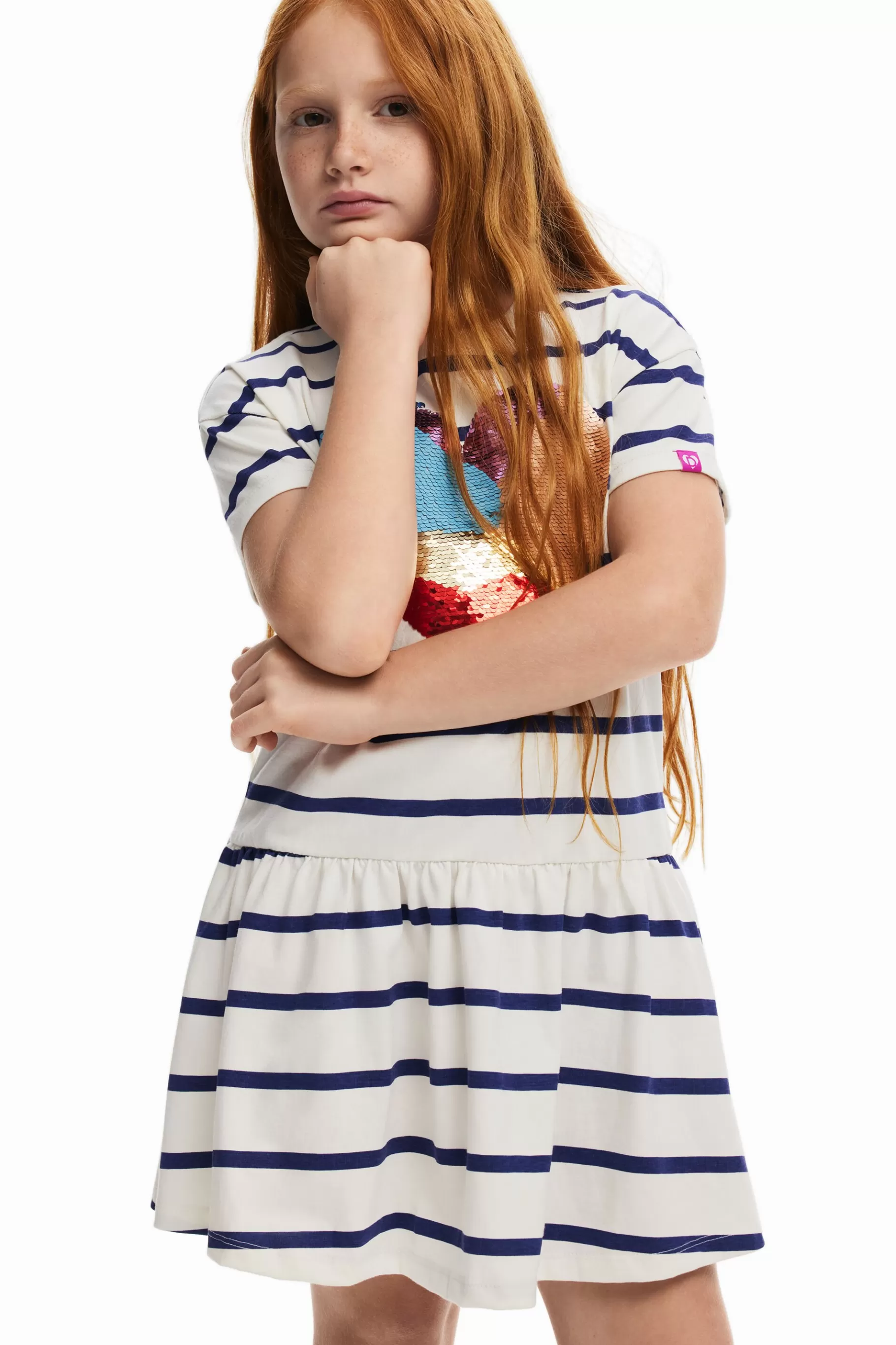 Desigual Vestido rayas corazón* Vestidos