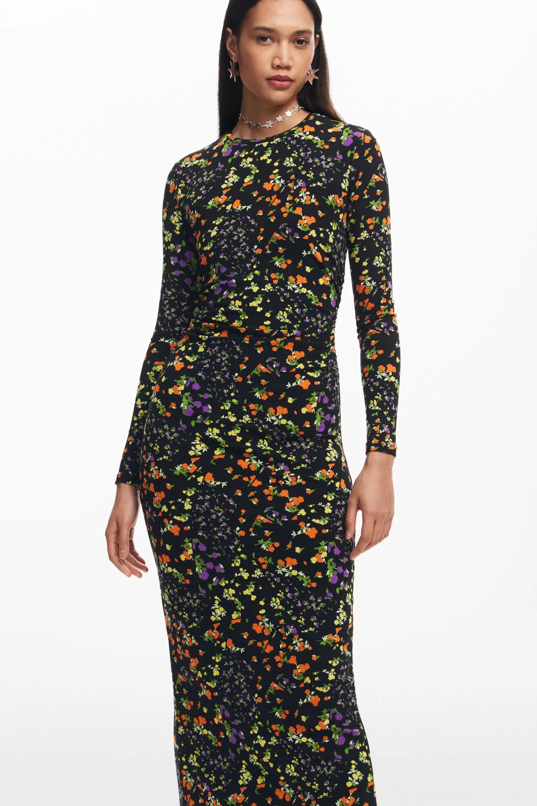 Desigual Vestido slim flores*Mujer Vestidos Y Monos