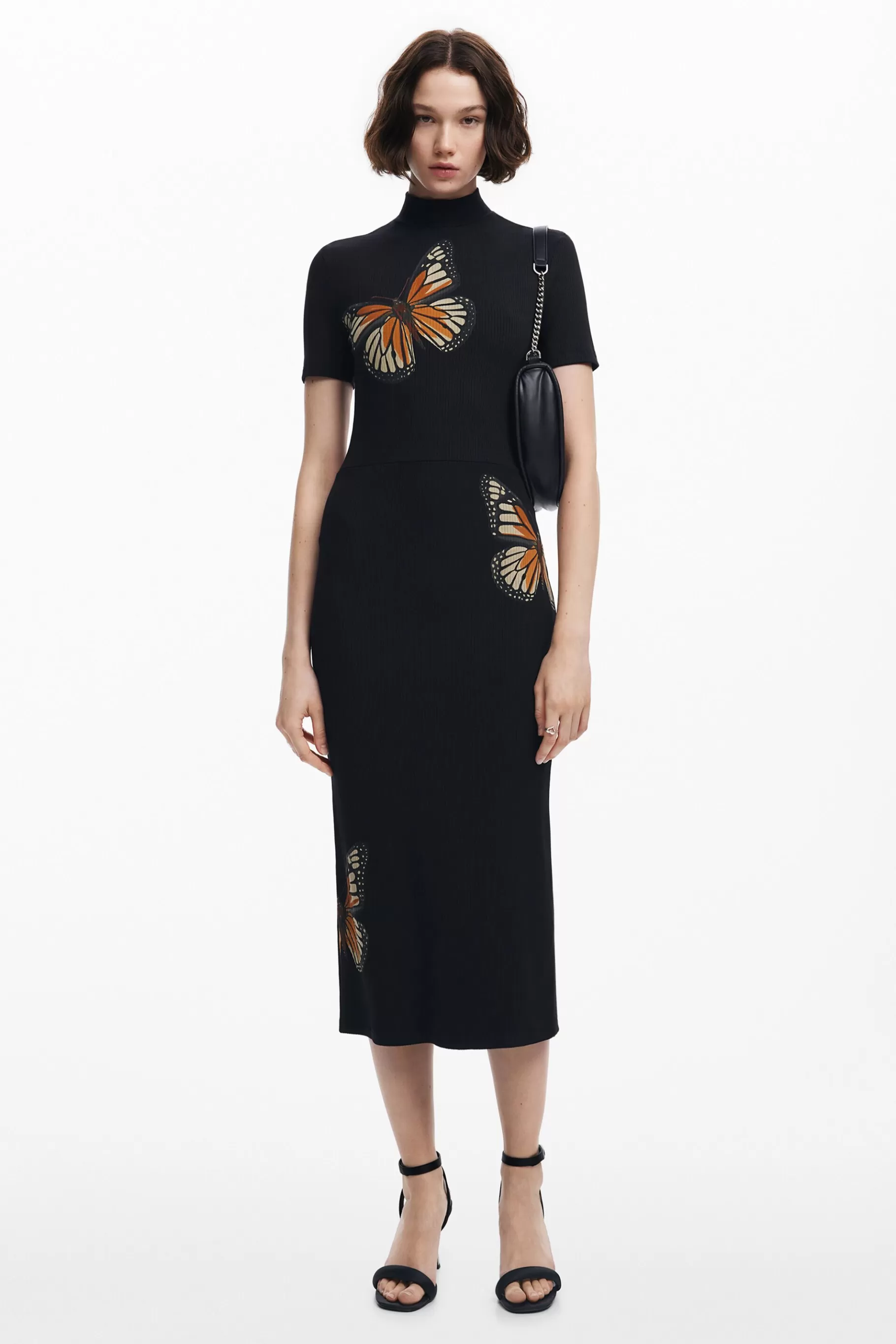 Desigual Vestido slim midi mariposas*Mujer Vestidos Y Monos