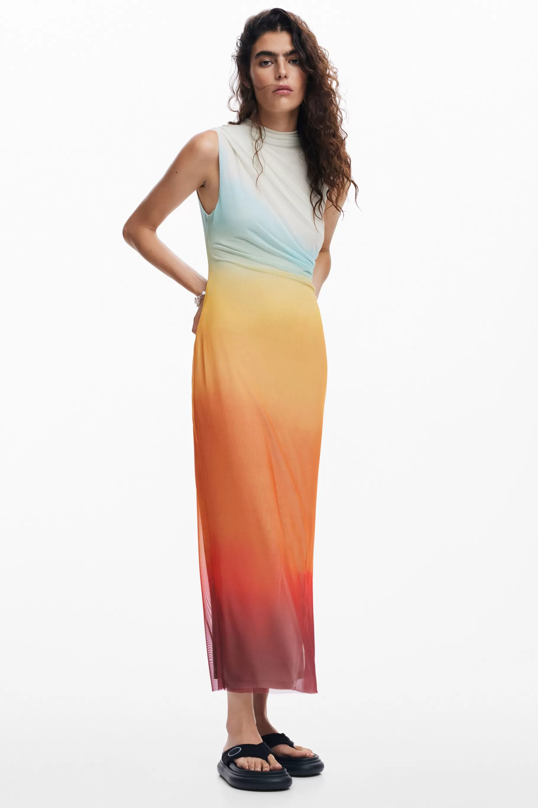 Desigual Vestido tul degradado*Mujer Vestidos Y Monos