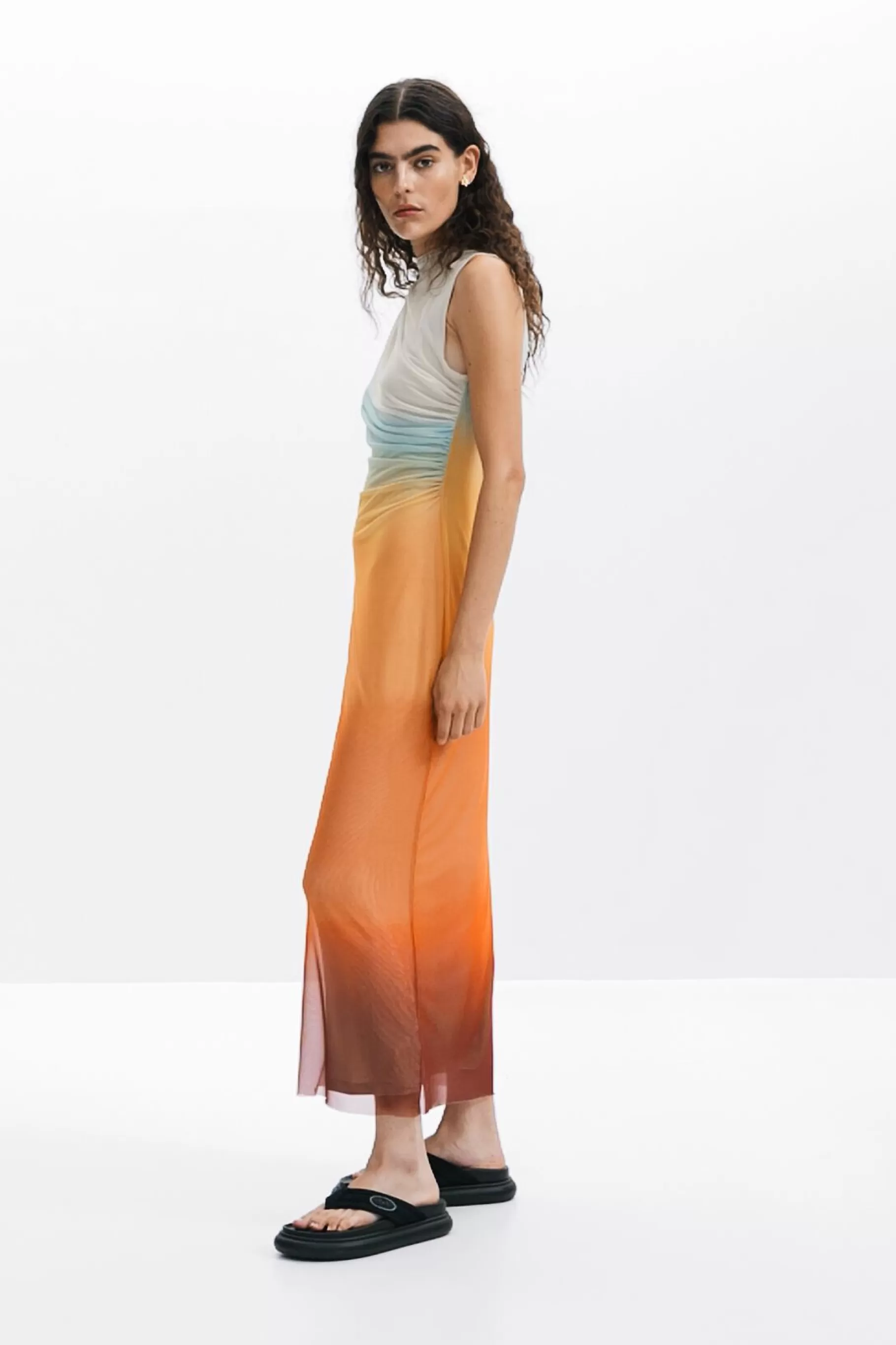 Desigual Vestido tul degradado*Mujer Vestidos Y Monos