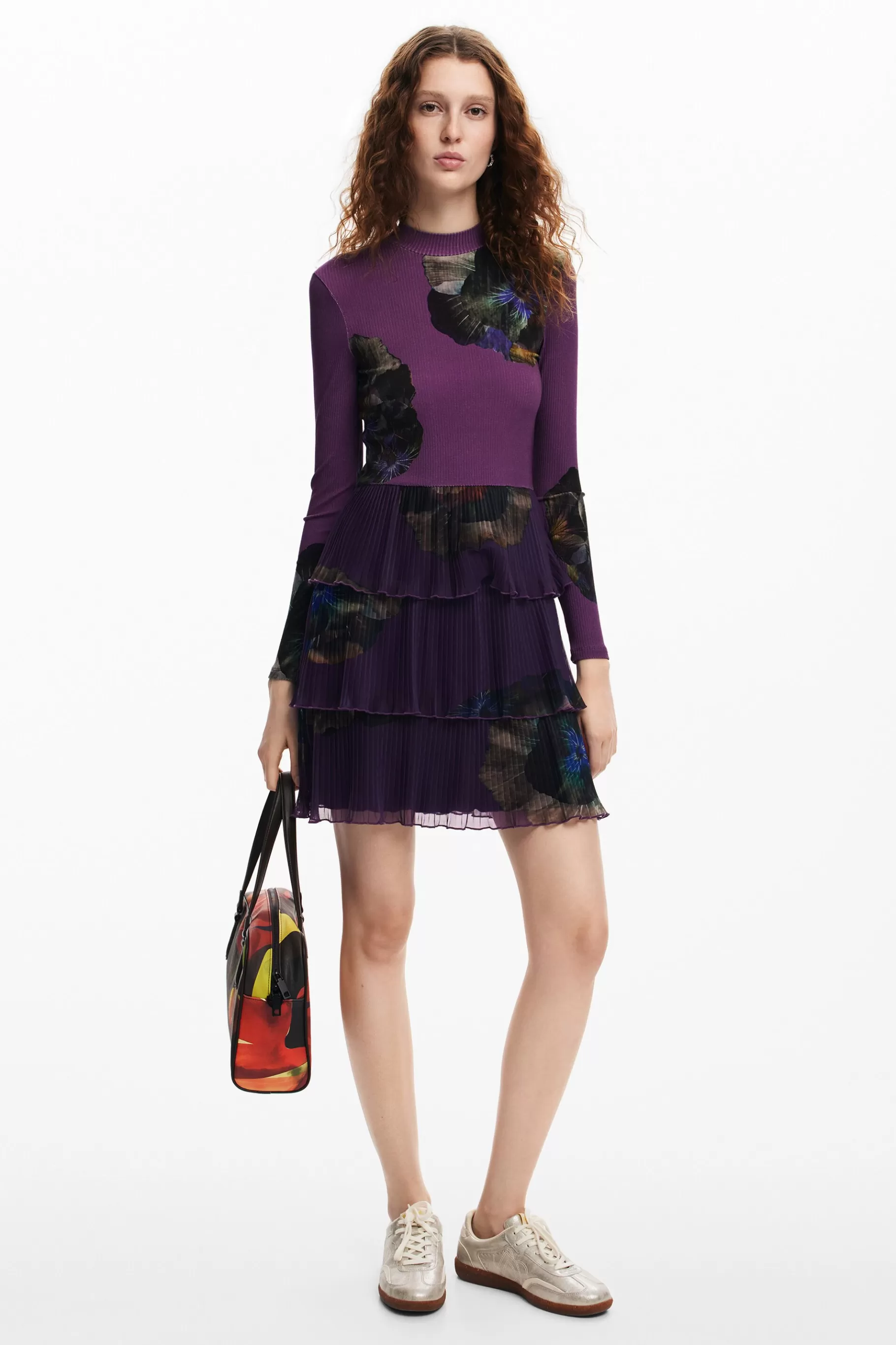 Desigual Vestido volantes flores*Mujer Vestidos Y Monos