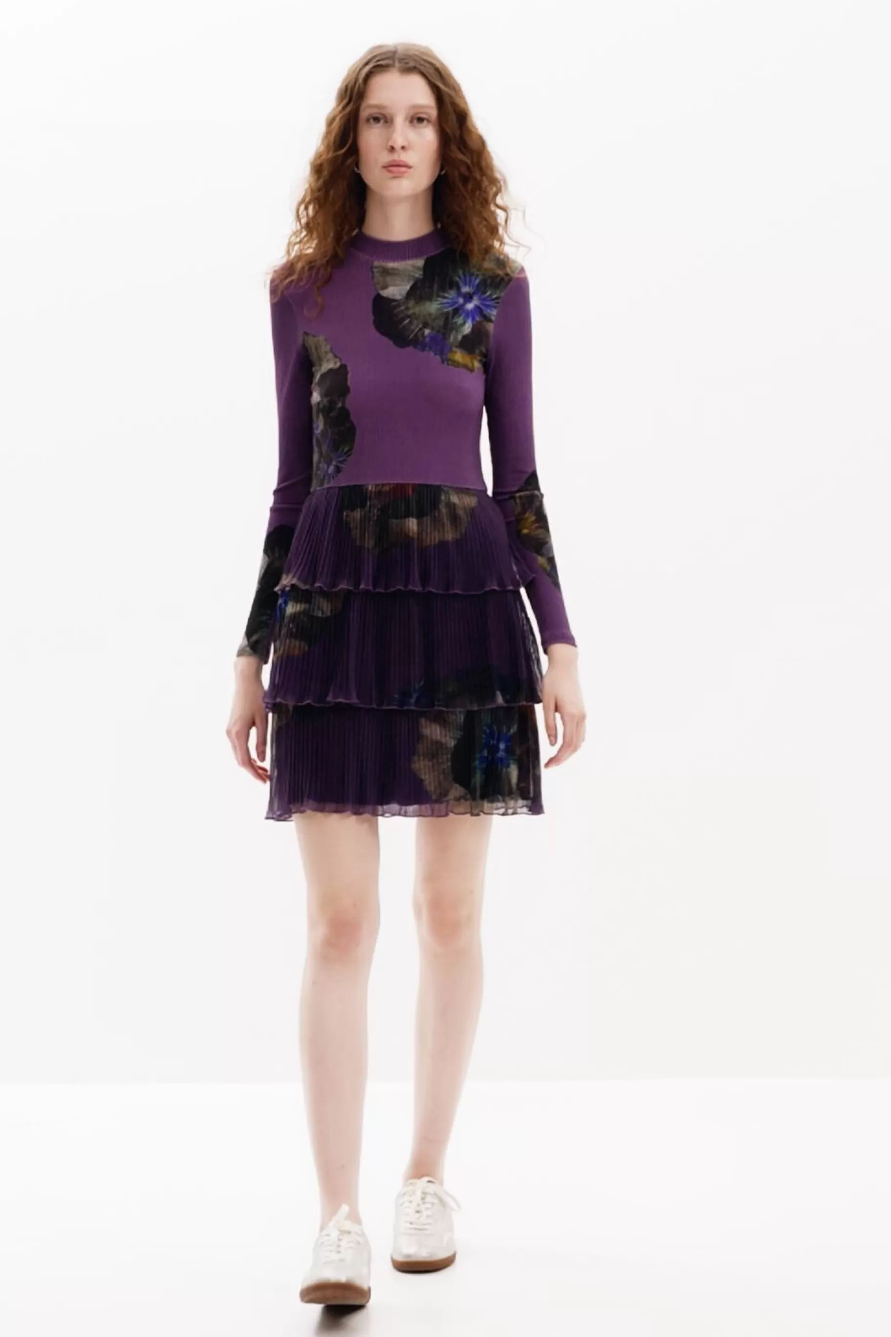 Desigual Vestido volantes flores*Mujer Vestidos Y Monos